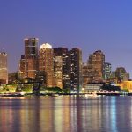 Boston downtown skyline panorama